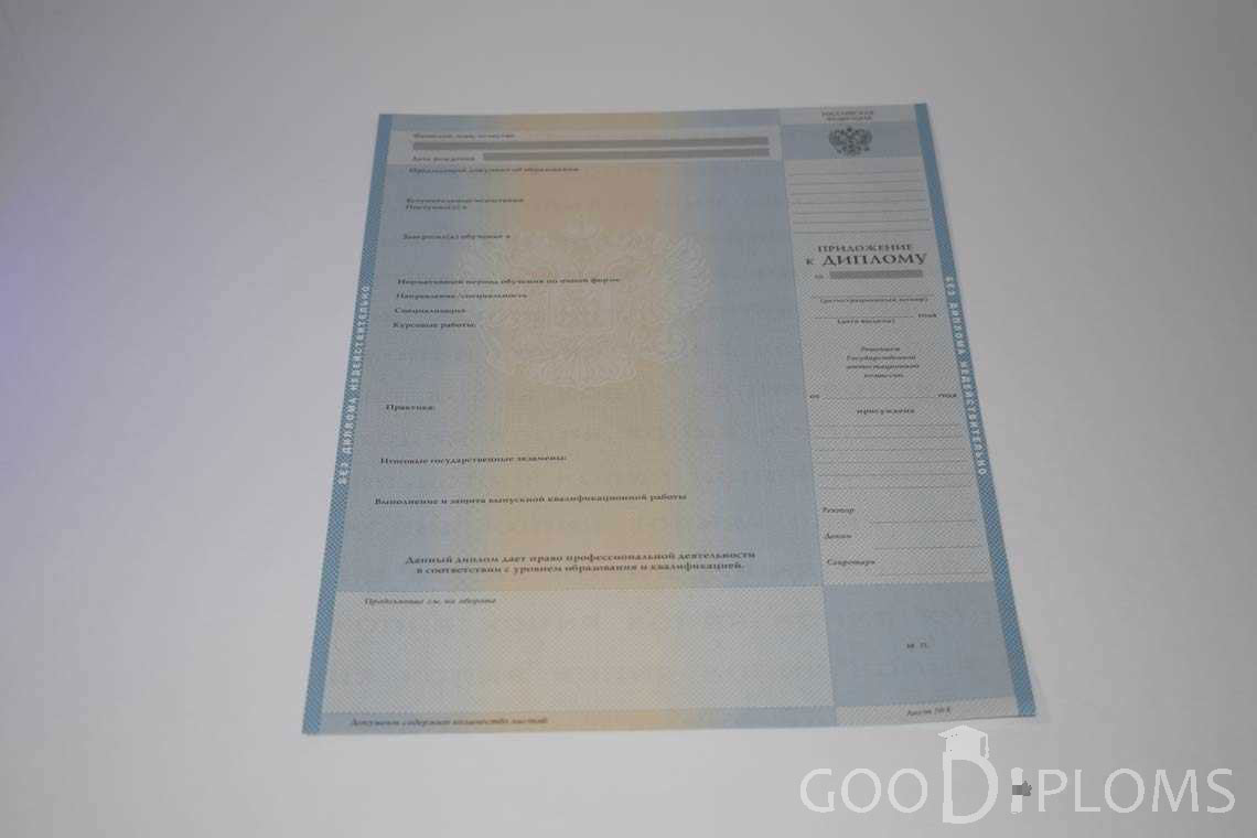 Приложение к Диплому Бакалавра в период c 2003 по 200 год - Днепропетровск