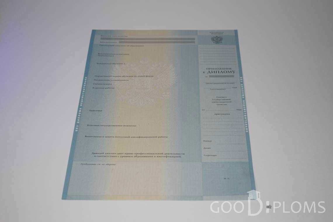 Приложение к Диплому Магистра период c 2011 по 2013 год - Днепропетровск