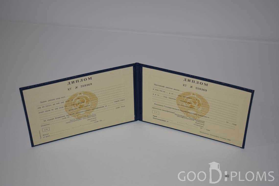 Диплом Техникума СССР Таджикистан  период выдачи 1975-1996 -  Днепропетровск
