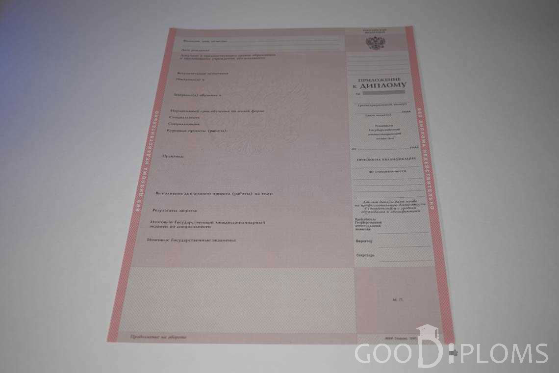 Приложение к Диплому Техникума с Отличием в период c 1997 по 2002 год - Днепропетровск