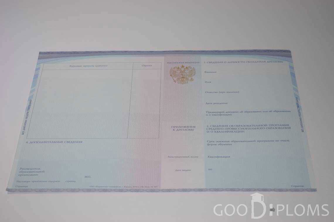 Приложение к Диплому Техникума с Отличием в период c 2014 по 2025 год - Днепропетровск